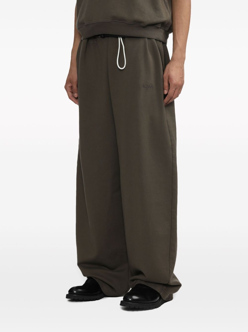 Shop Magliano Belted Track Pants In Braun