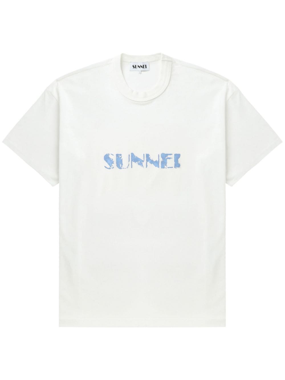 Shop Sunnei Logo-print Cotton T-shirt In 白色