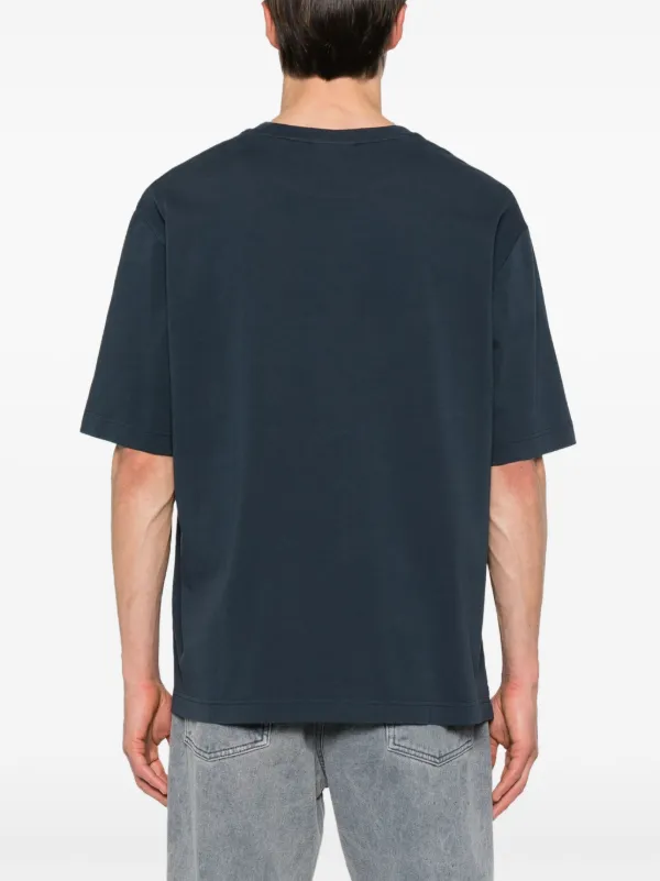 Maison Kitsuné Fox-motif Cotton T-shirt | Blue | FARFETCH