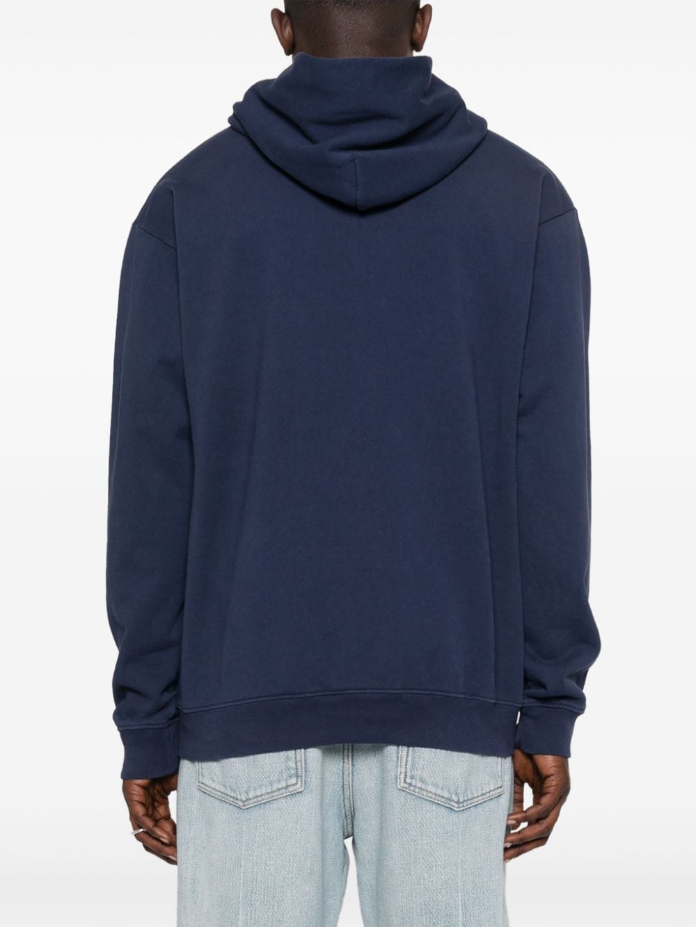 Shop Sporty And Rich Welness Cotton Hoodie In Blue