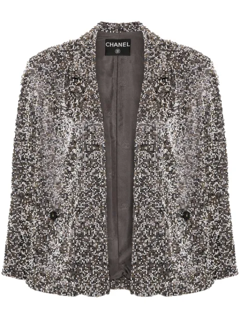 CHANEL Pre-Owned 1999 beaded CC button jacket