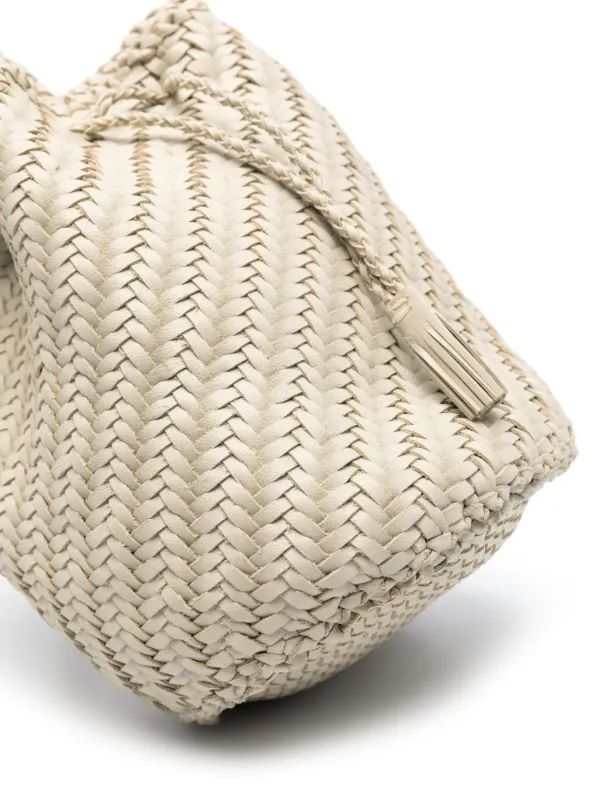 DRAGON DIFFUSION Pompom Double Jump Leather Bag | Neutrals
