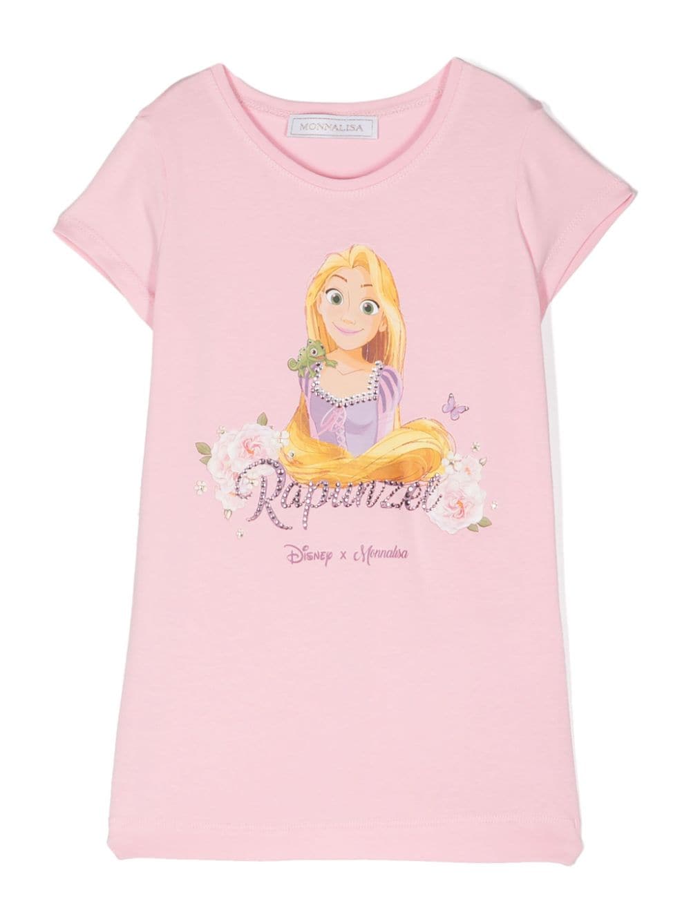 Monnalisa Kids' X Disney Graphic-print T-shirt In Pink