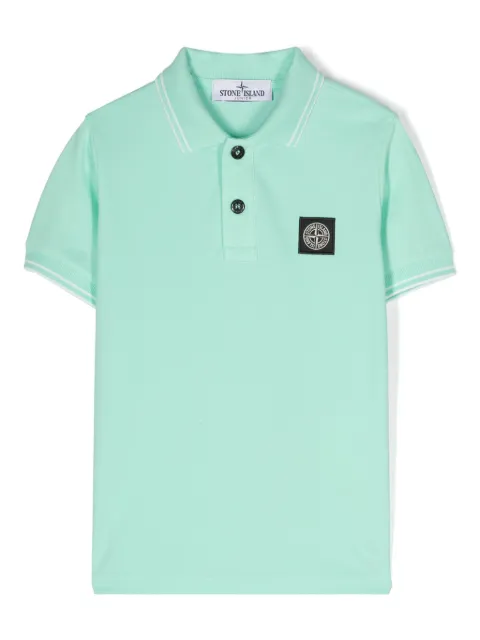 Stone Island Junior Compass cotton polo shirt