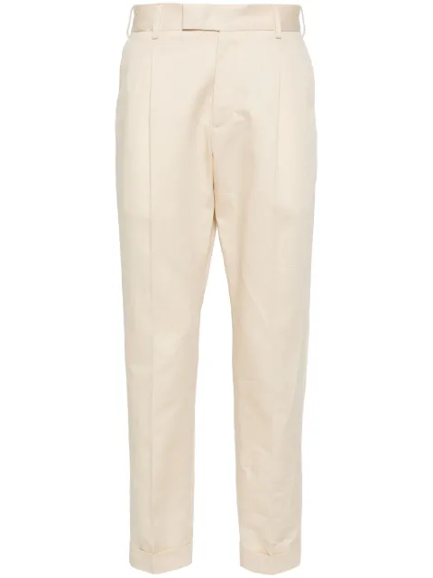 PT Torino feather-detail poplin trousers