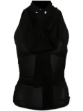 Blumarine ruched jersey top - Black