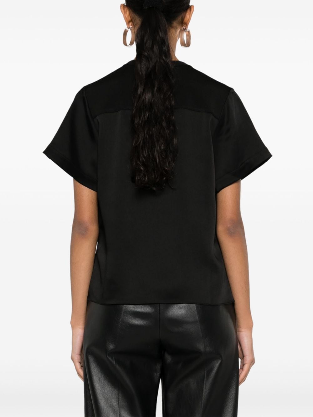 Shop Simkhai Addy Shortsleeved T-shirt In Black