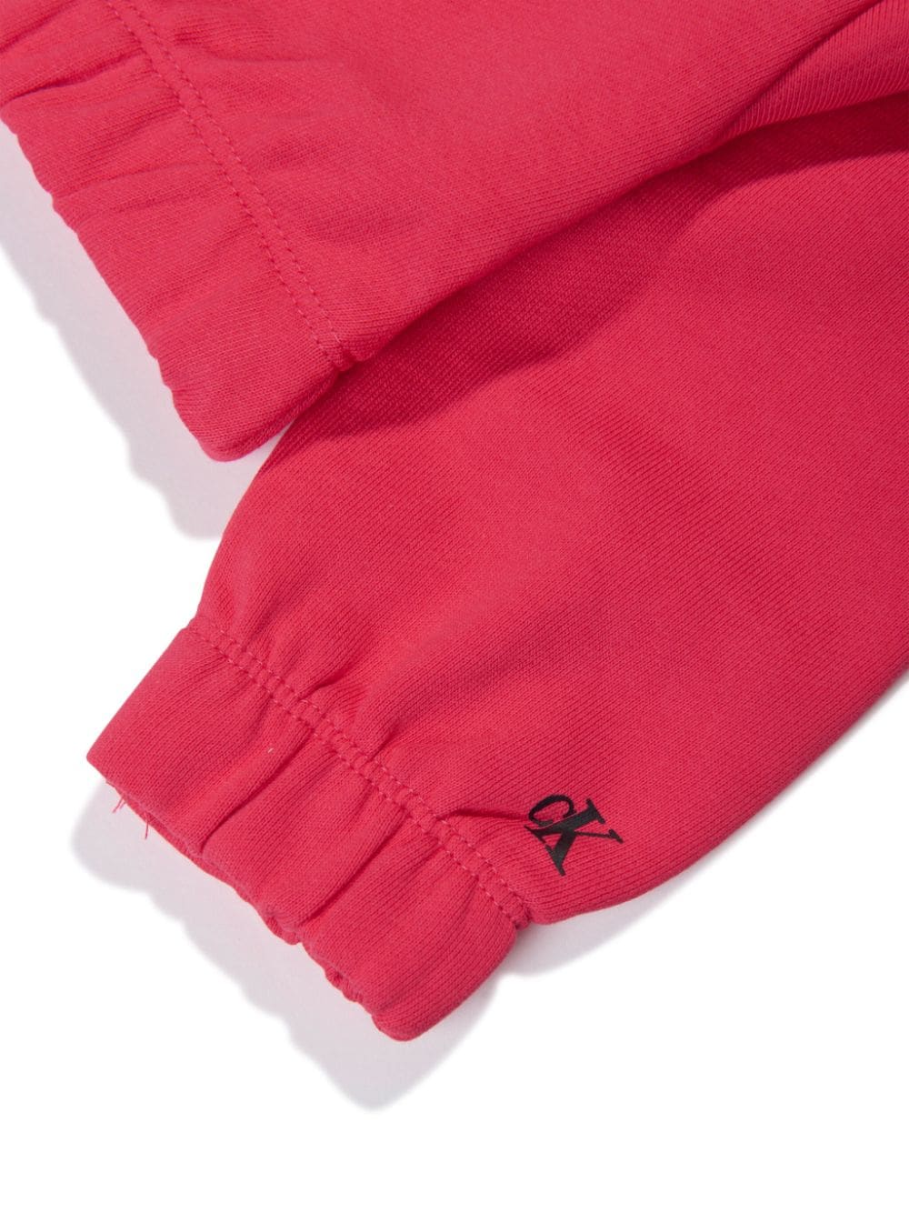 Shop Calvin Klein Logo-print Cotton Hoodie In Pink