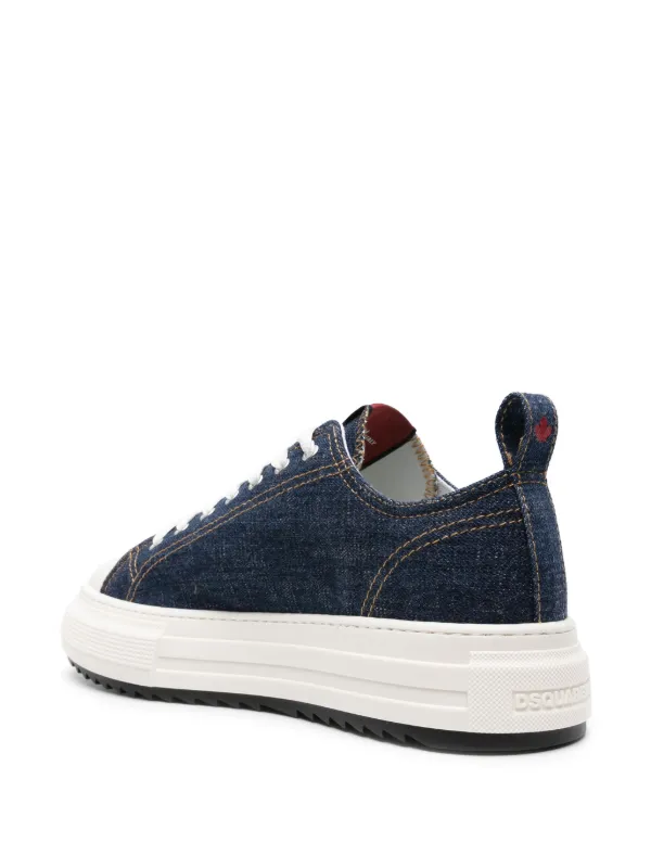 DSQUARED2 ネイビー フラットシューズ DSQUARED2 Berlin Denim Sneakers | Blue | FARFETCH