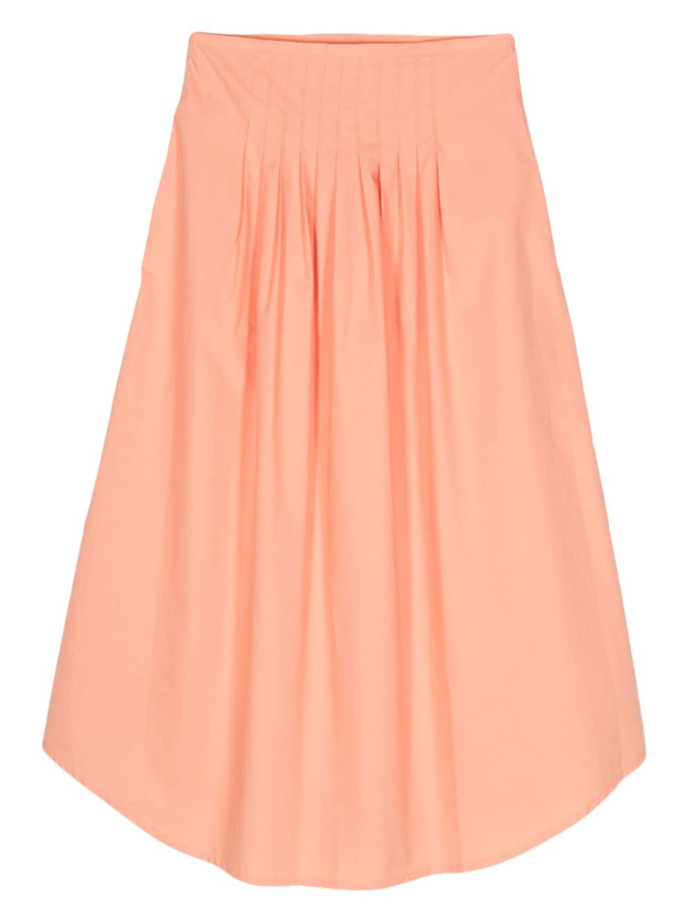 Shop Apc Olympia Cotton Skirt In Orange