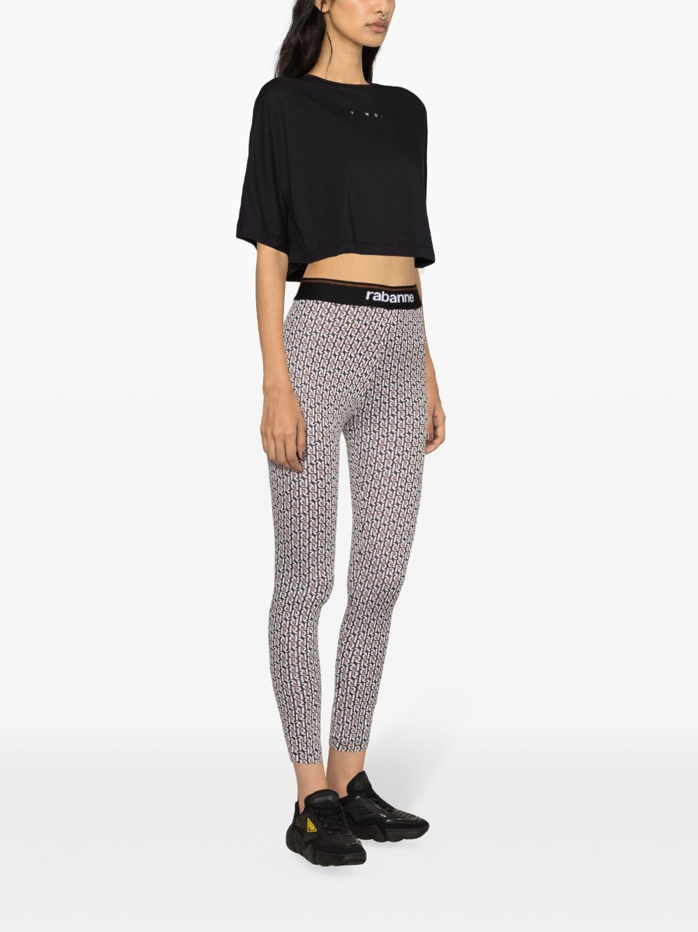 Rabanne Bodyline legging met monogram-jacquard Zwart