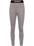 Rabanne Bodyline monogram-jacquard leggings - Black