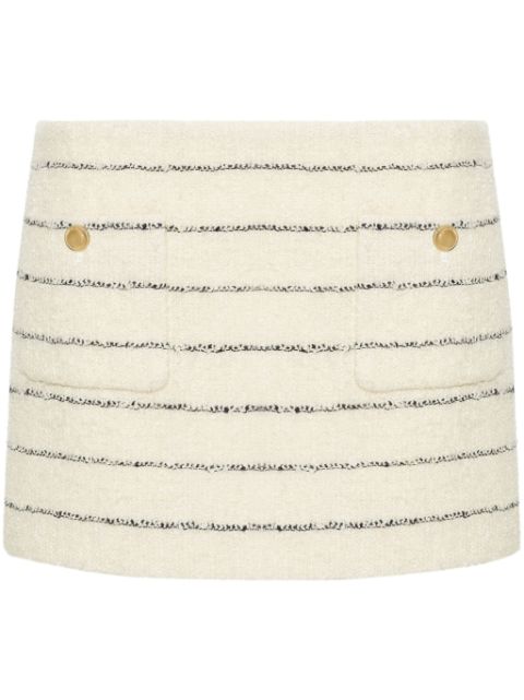 Miu Miu striped tweed miniskirt Women