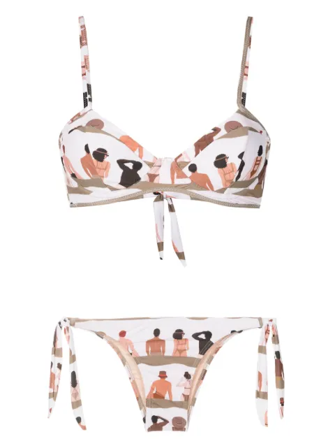 Amir Slama swimmer-print bikini 