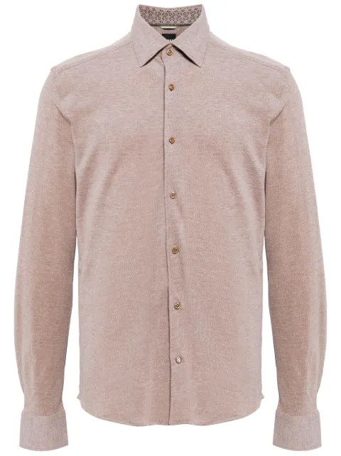 BOSS mélange-effect cotton shirt