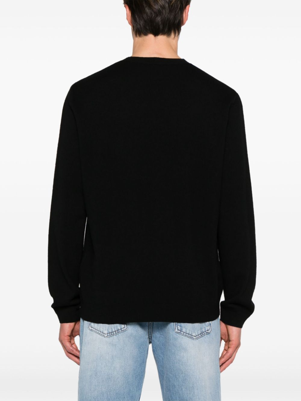 A.P.C. embroidered-logo virgin wool jumper Men