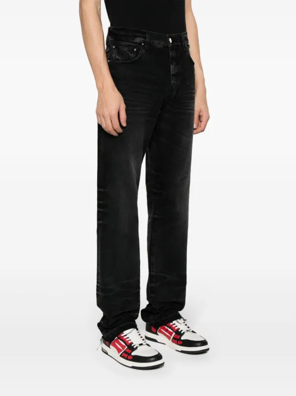 AMIRI Release Hem straight-leg Jeans | Black | FARFETCH