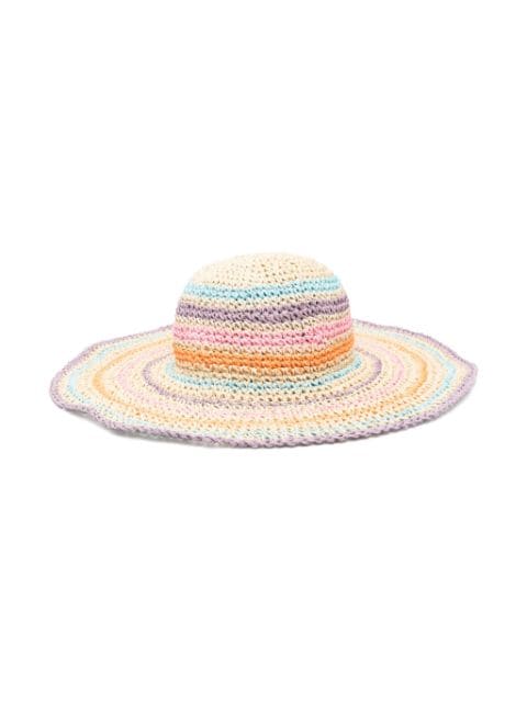 Molo striped raffia sun hat