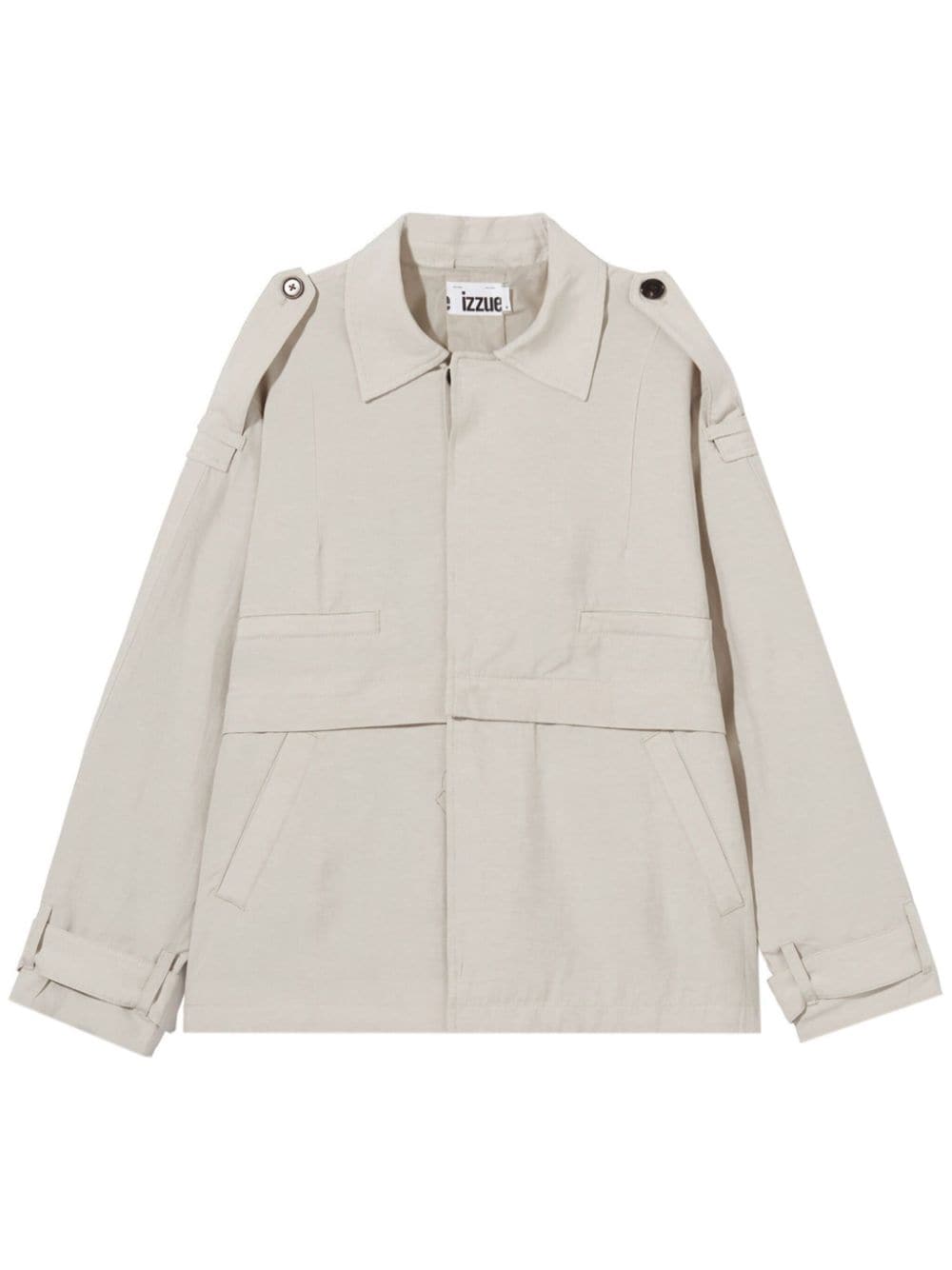 Izzue Single-breasted Layered Jacket In Neutrals