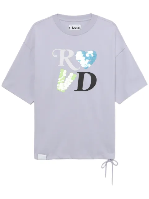 izzue sequin-embellished cotton T-shirt