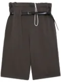 Magliano belted high-waisted shorts - Brown