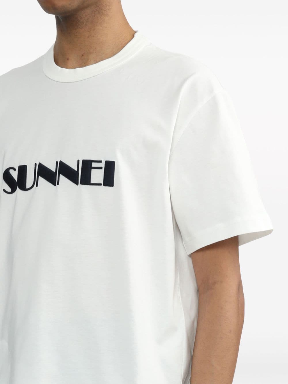 Shop Sunnei Logo-print Cotton T-shirt In White