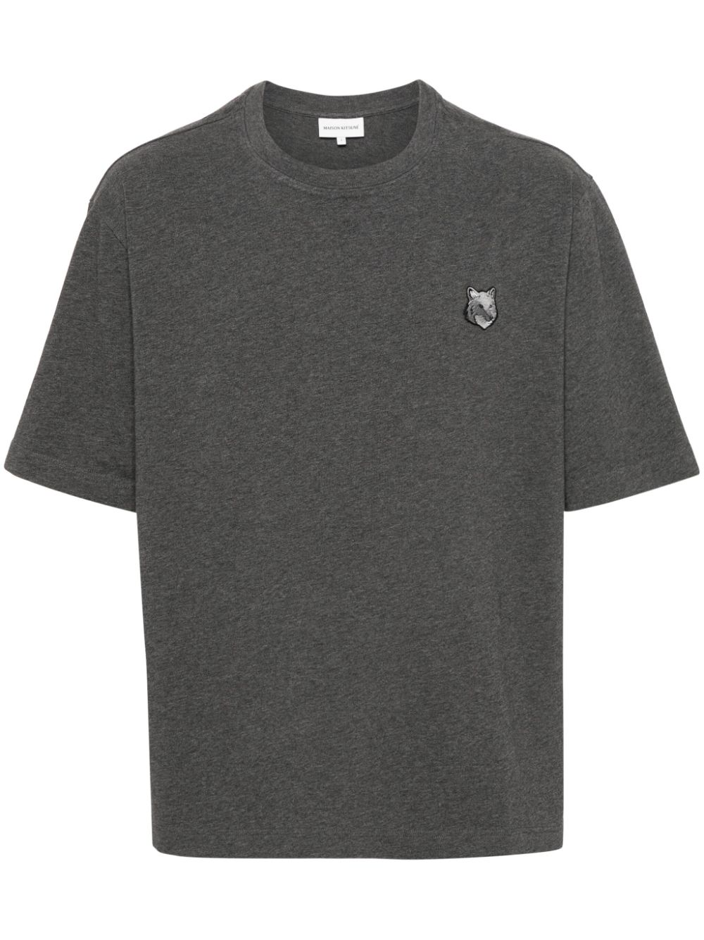 Maison Kitsuné Fox-motif Cotton T-shirt In Grey