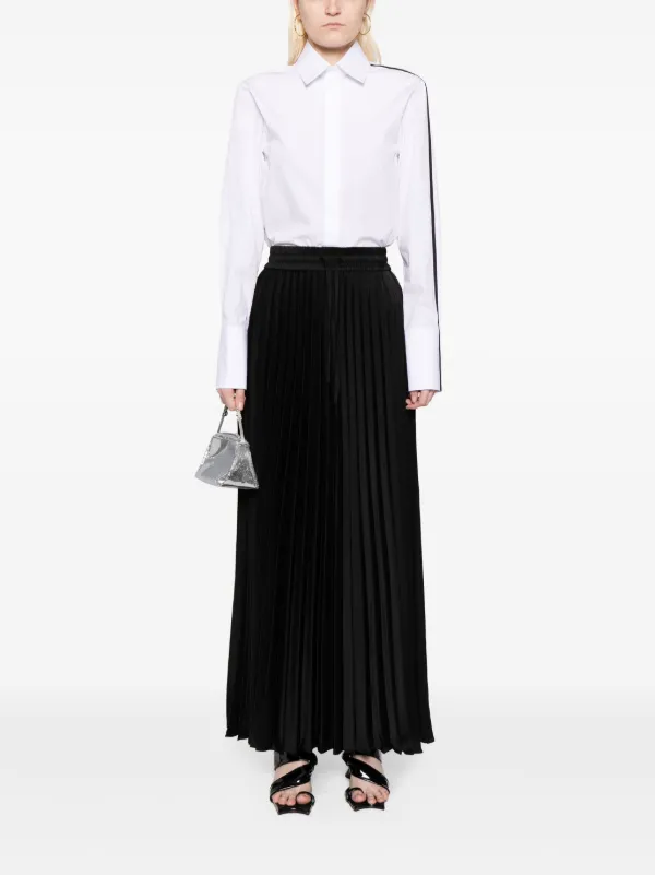 Peter Do side-stripe Cotton Shirt | White | FARFETCH