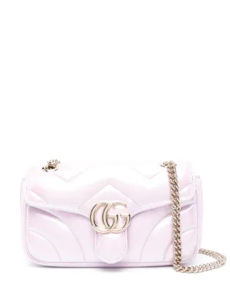 Gucci GGマーモント レザーバッグ S | ピンク | FARFETCH JP