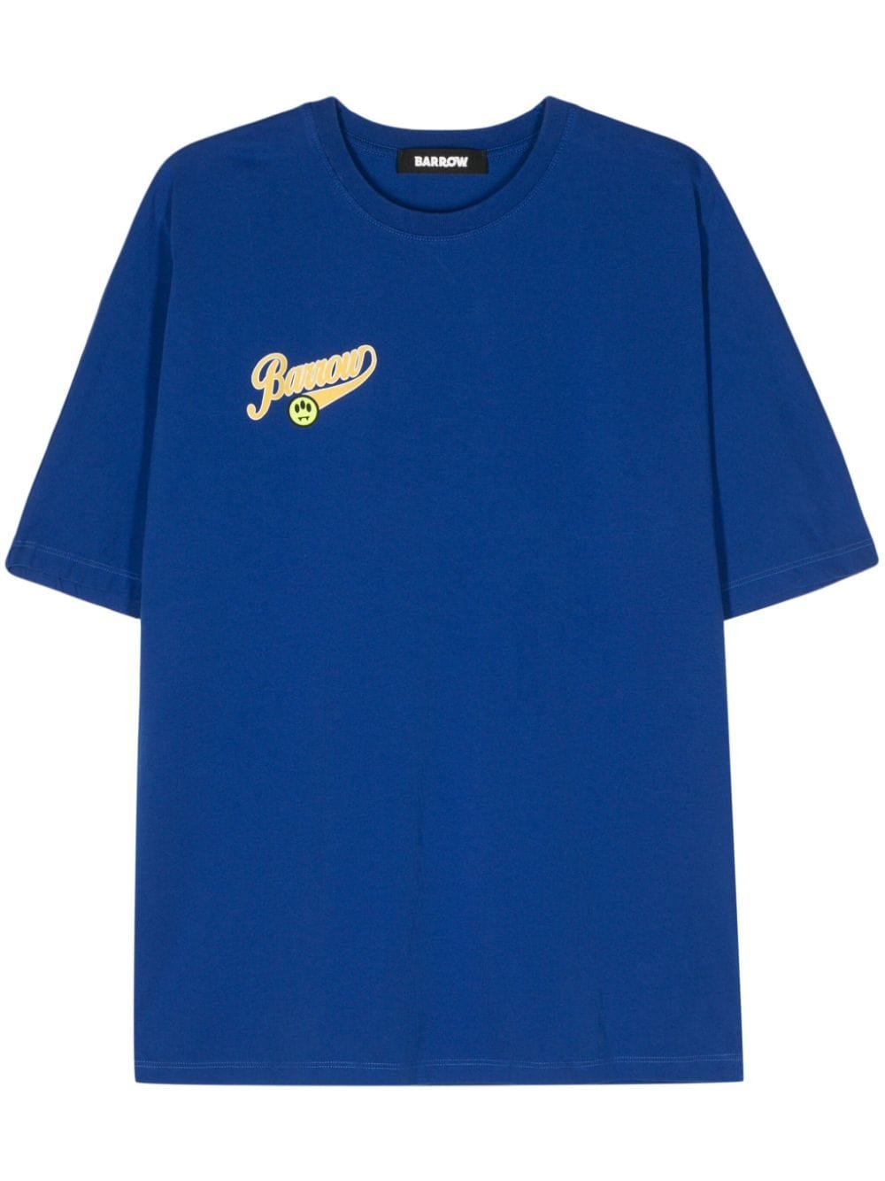 Shop Barrow Logo-print Cotton T-shirt In Blue