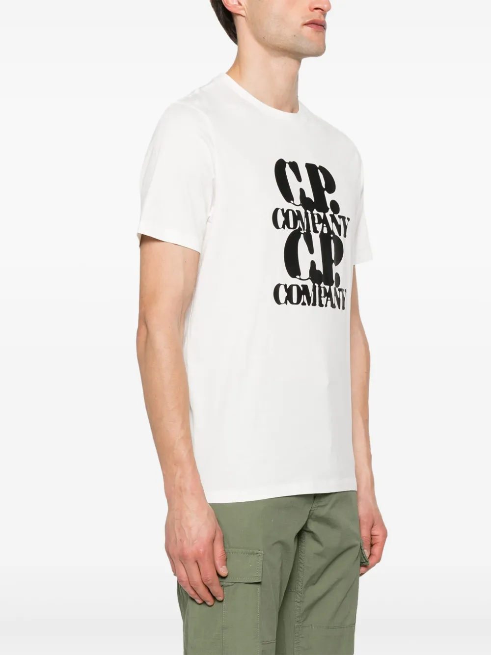 C.P. Company T-shirt met logoprint Wit