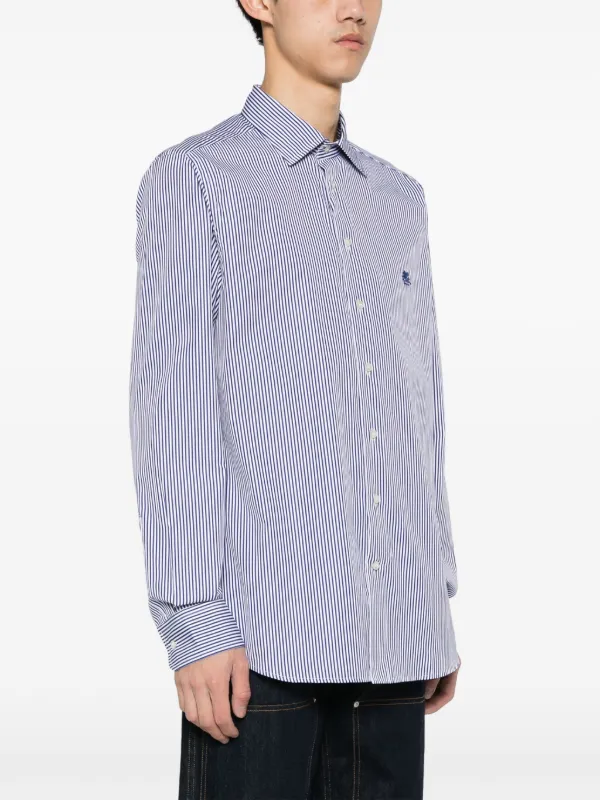 Tシャツ・カットソー ETRO FW25 CAMICIA CON LOGO PEGASO (MRIB0002 AV607W0800) Camicia Pegaso con logo ricamato in lino