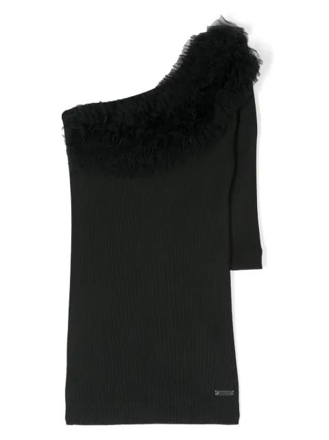 Monnalisa tulle-detail dress