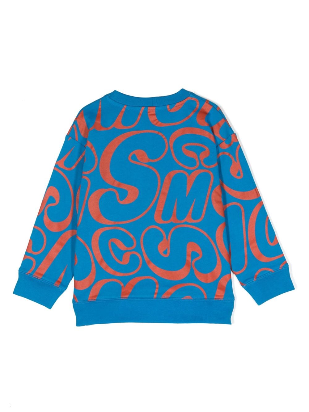 Stella McCartney Kids logo-patch cotton sweatshirt - Blauw