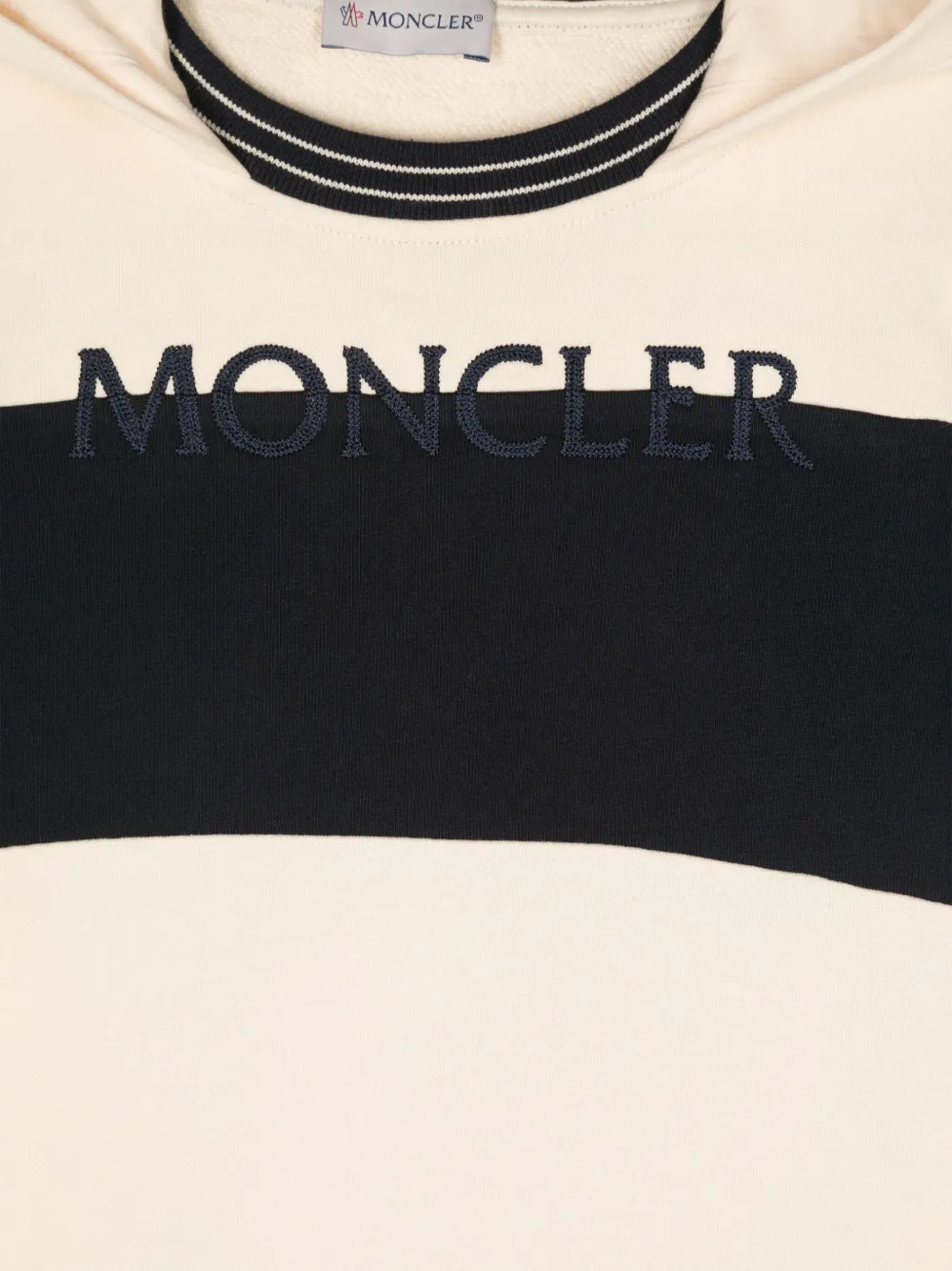 Moncler Enfant Gestreepte hoodie Zwart