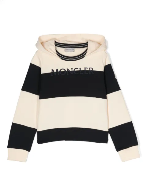 Moncler Enfant striped cotton hoodie