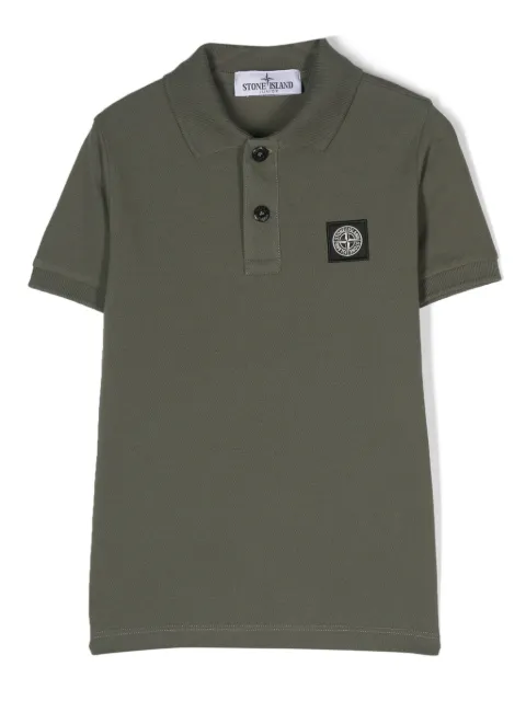 Stone Island Junior Compass cotton polo shirt
