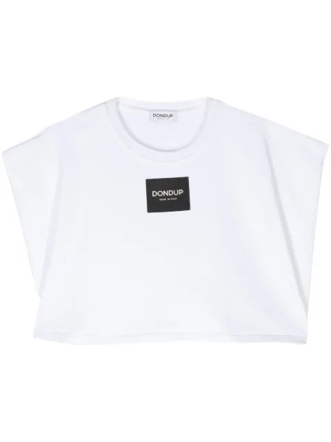 DONDUP logo-patch cropped top