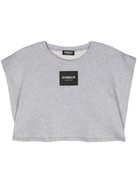 DONDUP logo-patch cropped top