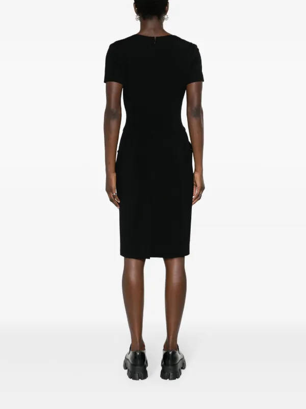 CHANEL Pre-Owned 1990s Wool Midi Dress | Black | FARFETCH CHANEL Pre-Owned 1990s Wool Midi Dress | Black | FARFETCH