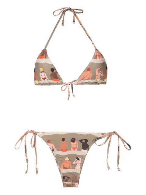 Amir Slama graphic-print triangle bikini