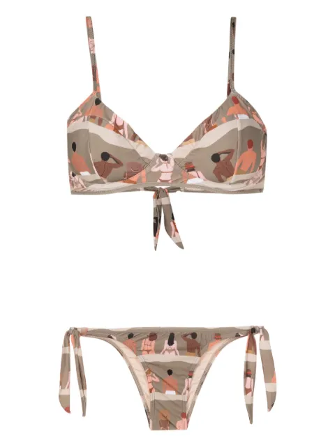 Amir Slama graphic-print underwire bikini