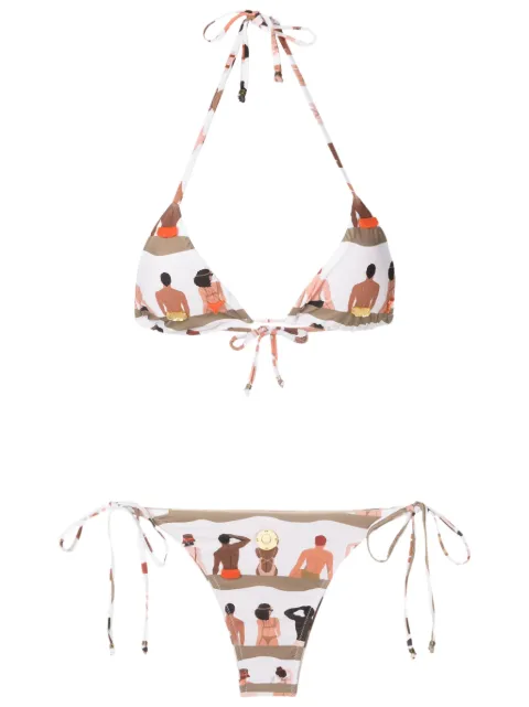 Amir Slama graphic-print halterneck two-piece bikini