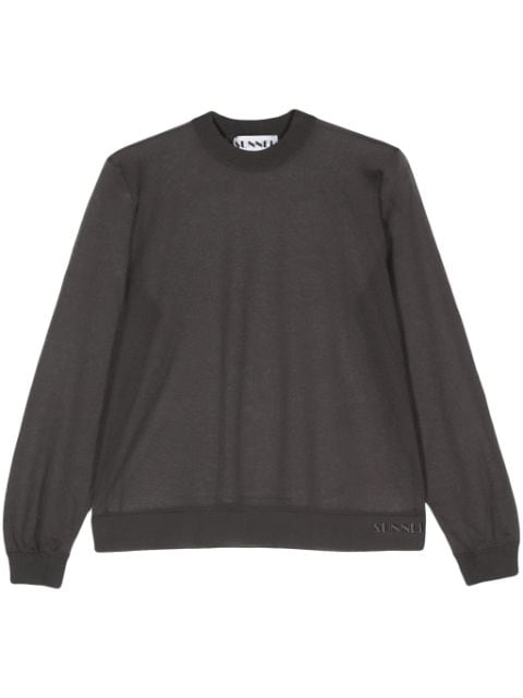 Sunnei semi-sheer fine-knit jumper