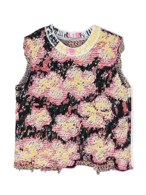 jnby by JNBY floral-jacquard knitted vest