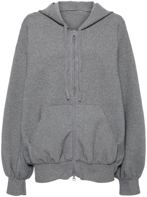 JNBY knitted hooded cardigan