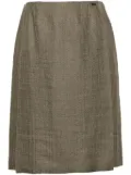 CHANEL Pre-Owned 1990s A-line midi skirt - Green