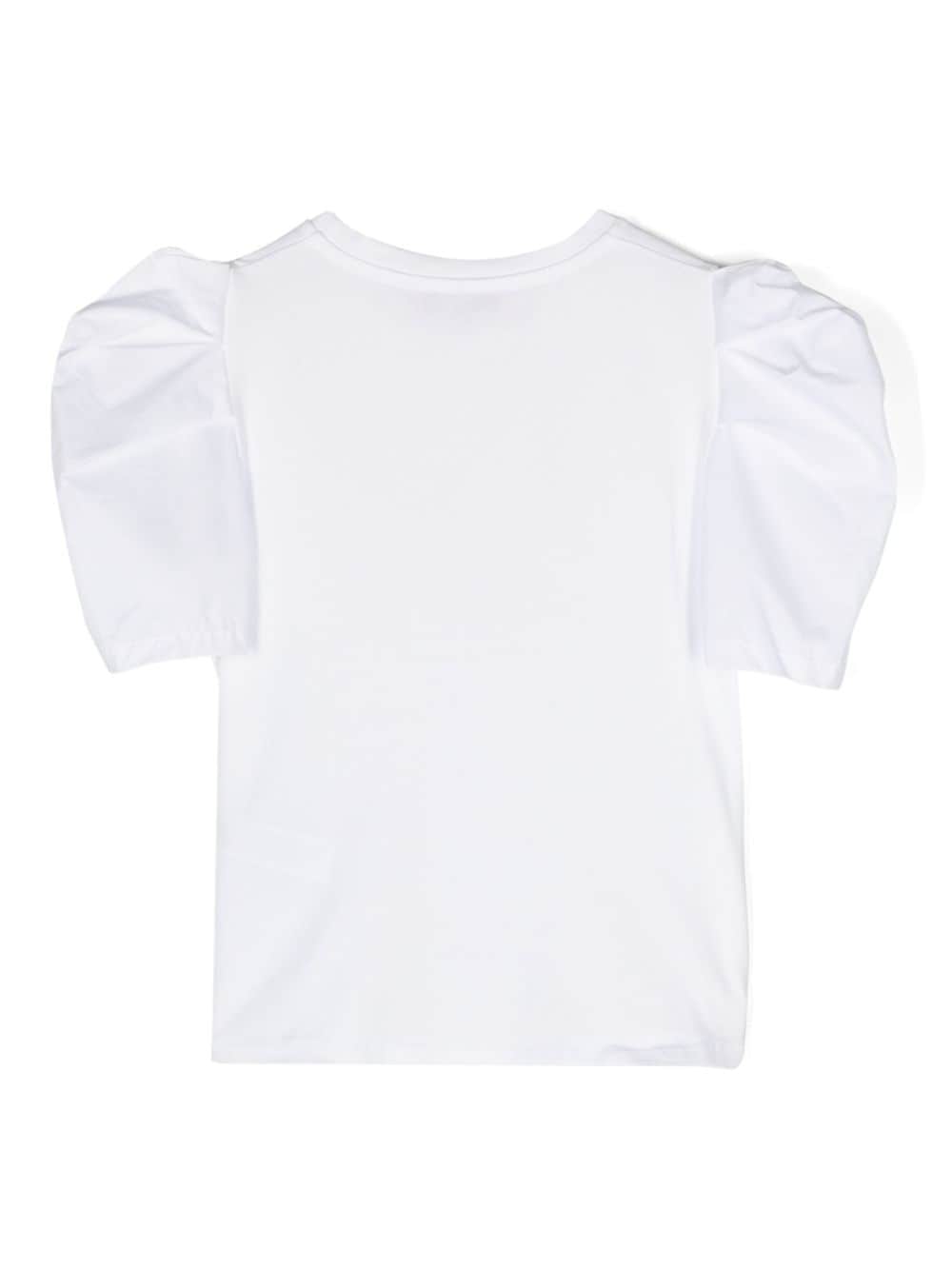 Miss Blumarine T-shirt verfraaid met logo - Wit