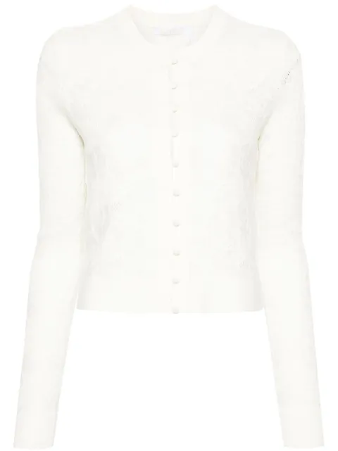 Chloé floral-jacquard buttoned cardigan
