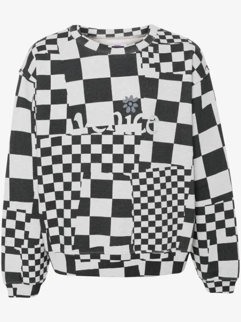 ERL sudadera con motivo de cuadros